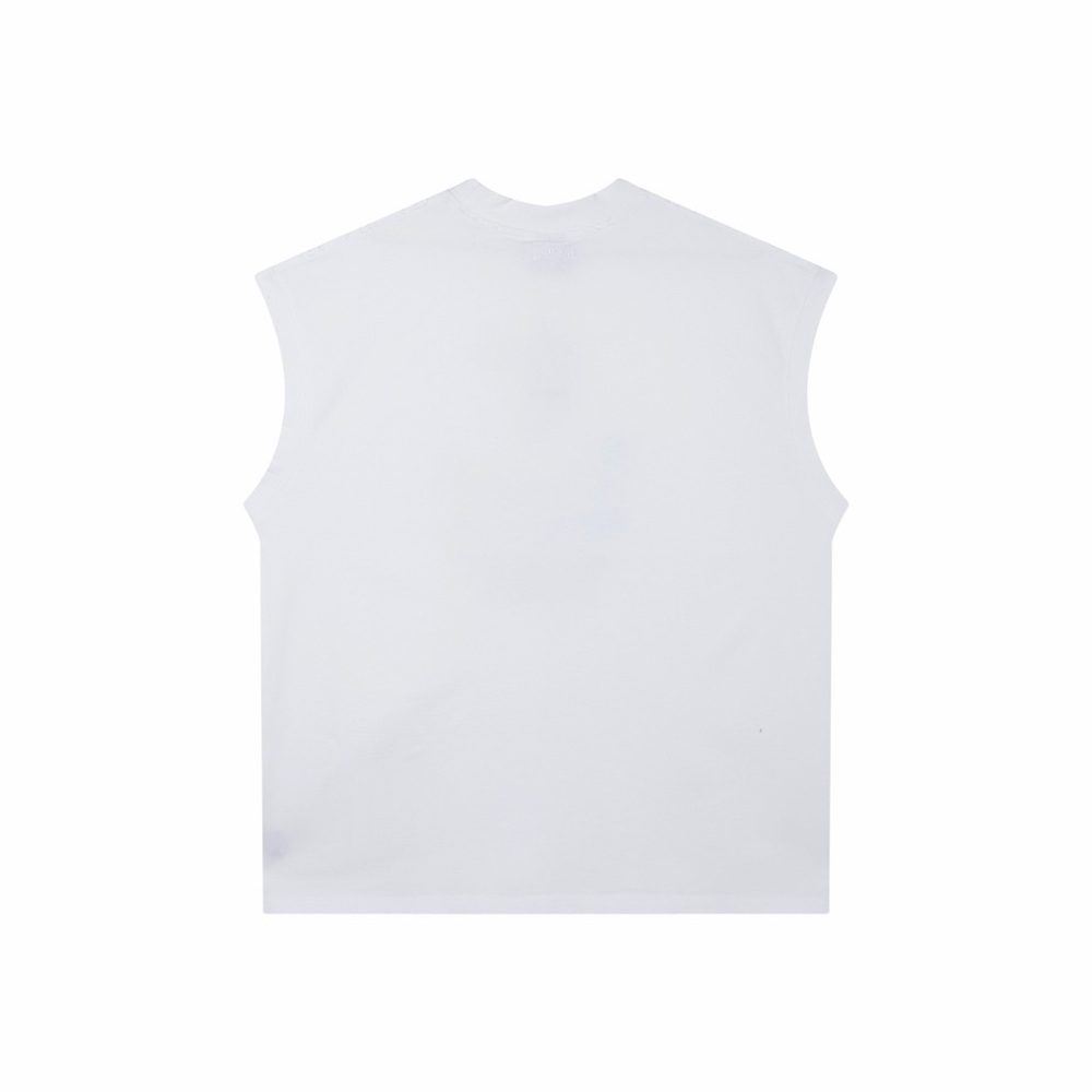 Vetements White Tee with Yellow and Maroon Graphic - Picture 2 of 9